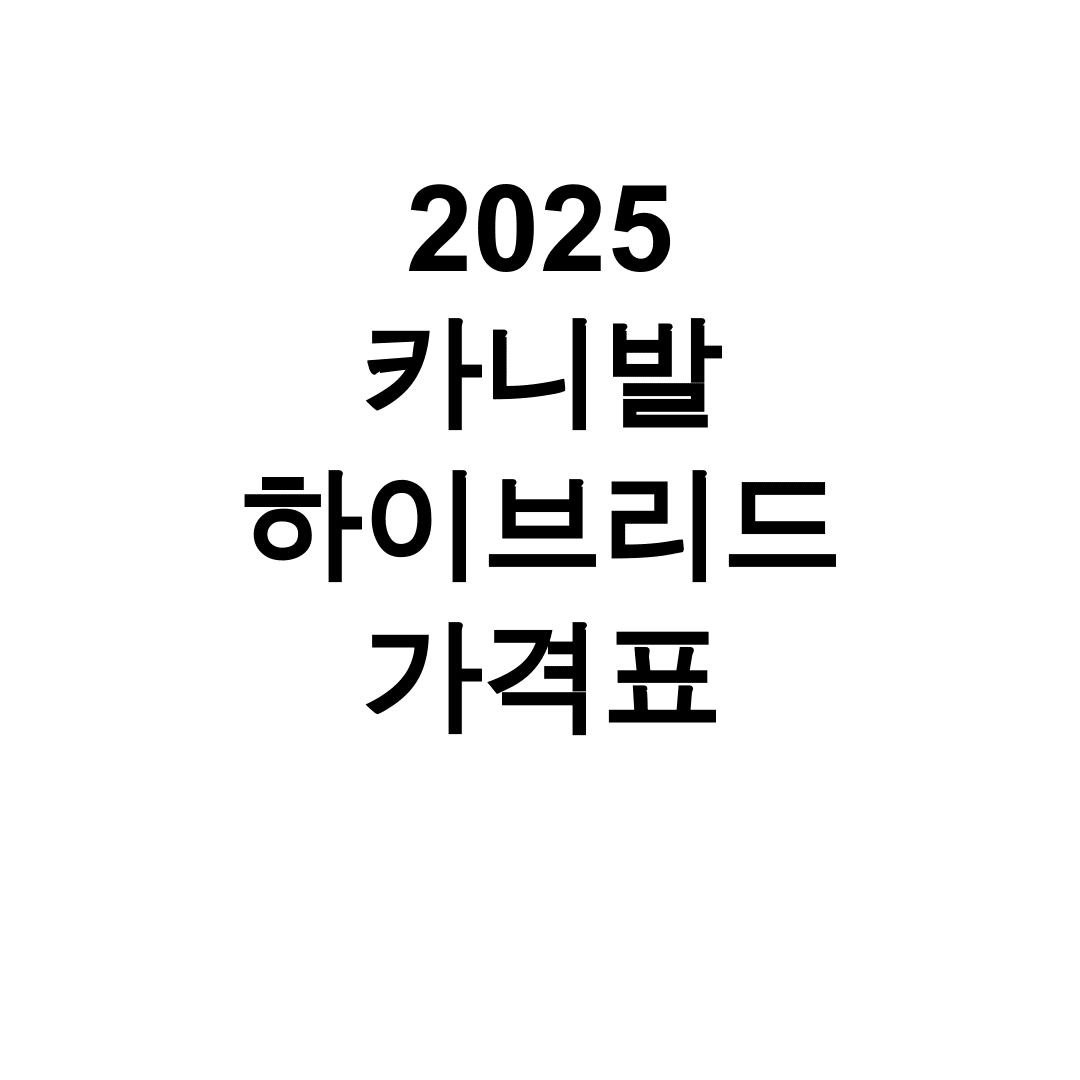 2025 카니발 하이브리드 가격표