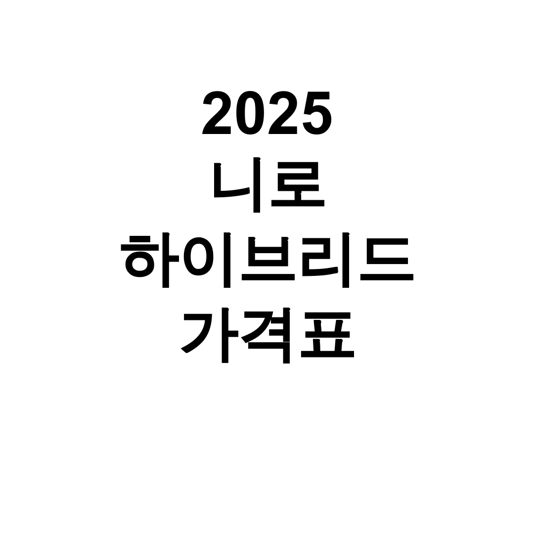 2025 니로 하이브리드 가격표