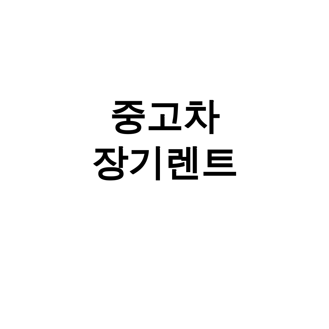 중고차 장기렌트