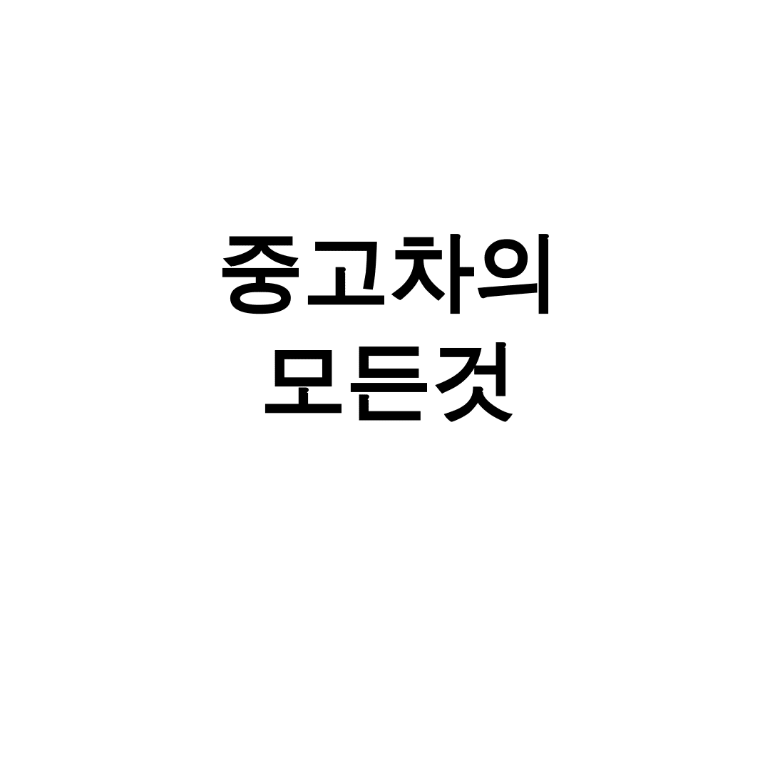 중고차의 모든것