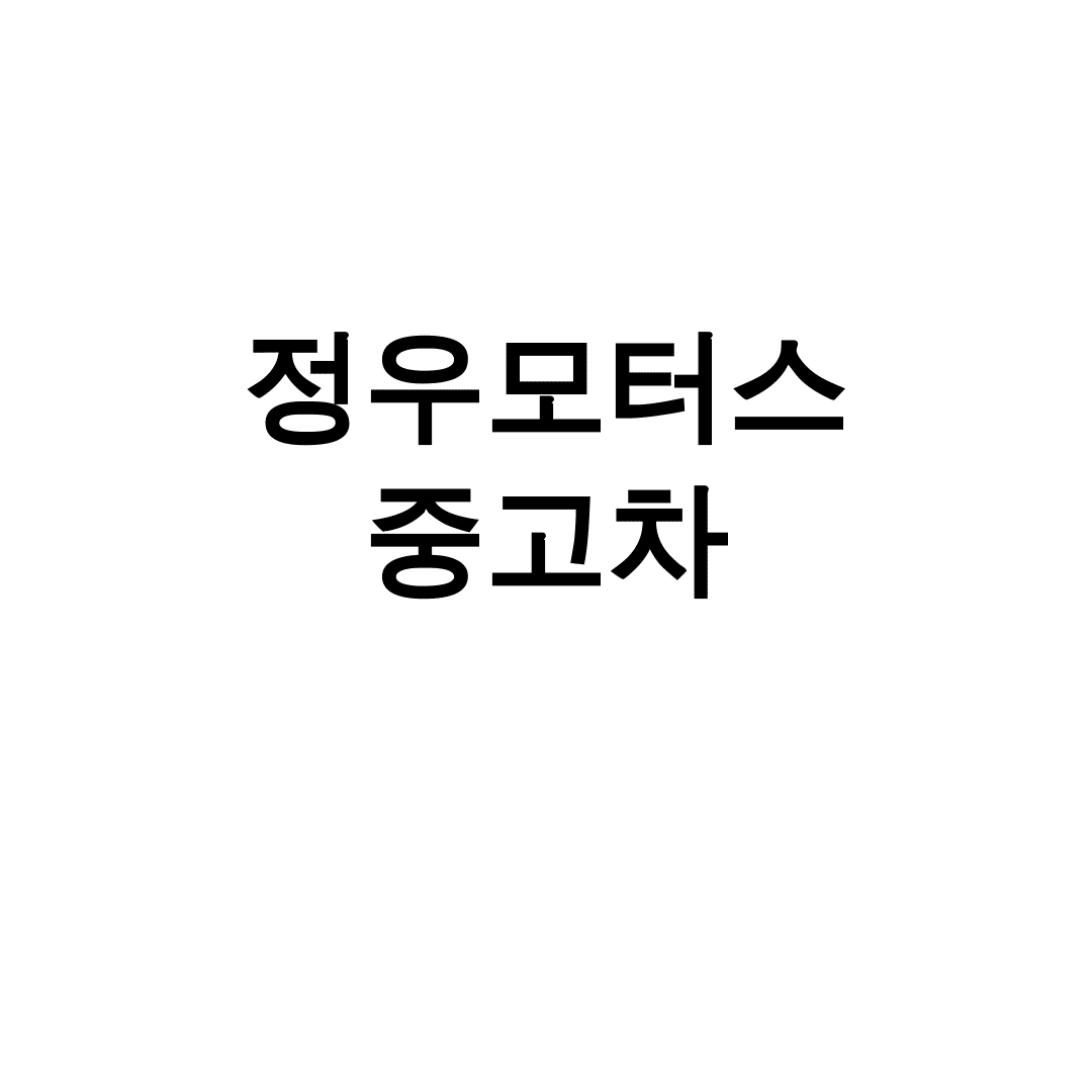 정우모터스 중고차