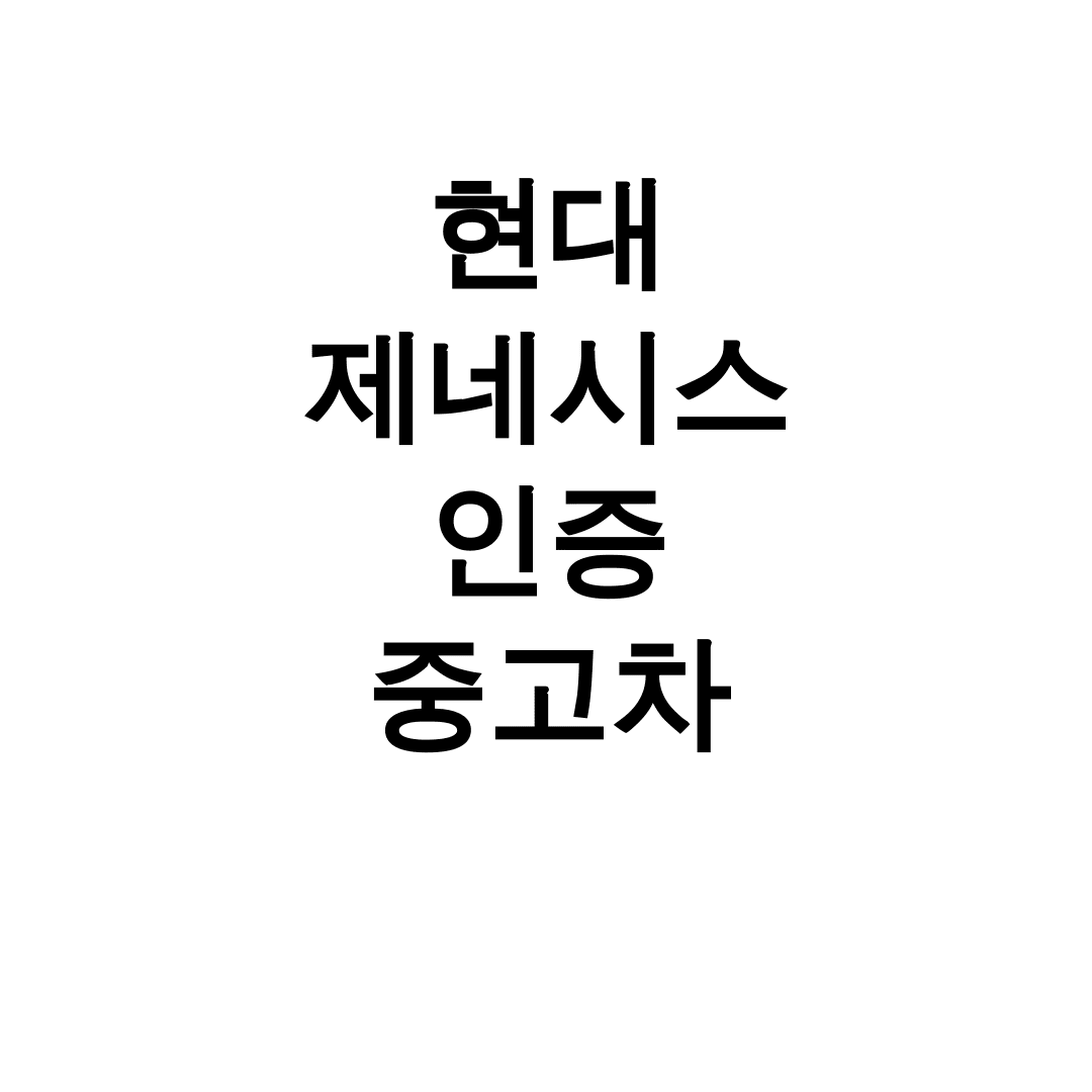 현대 제네시스 인증 중고차