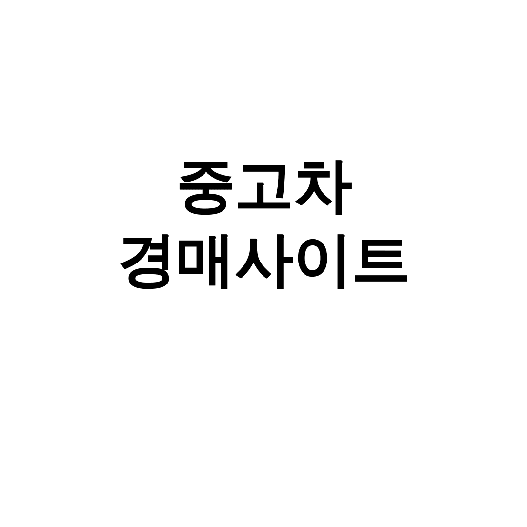 중고차 경매사이트